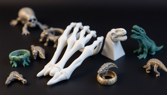 Unique 3D Printed Accessories: From Skeleton Hand Jewelry to Dinosaur Ring Holders