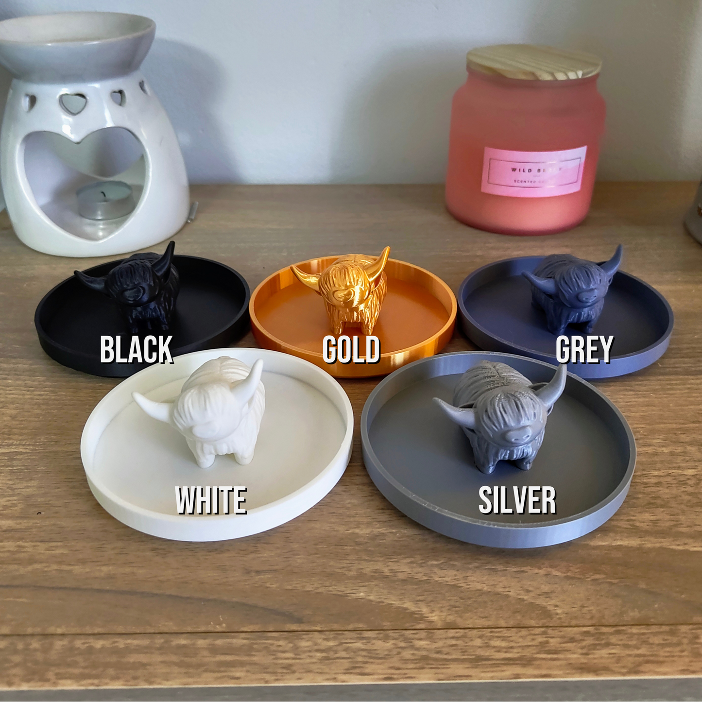 Highland cow Jewellery Ring Dish Organizer Holder | 3D Printed