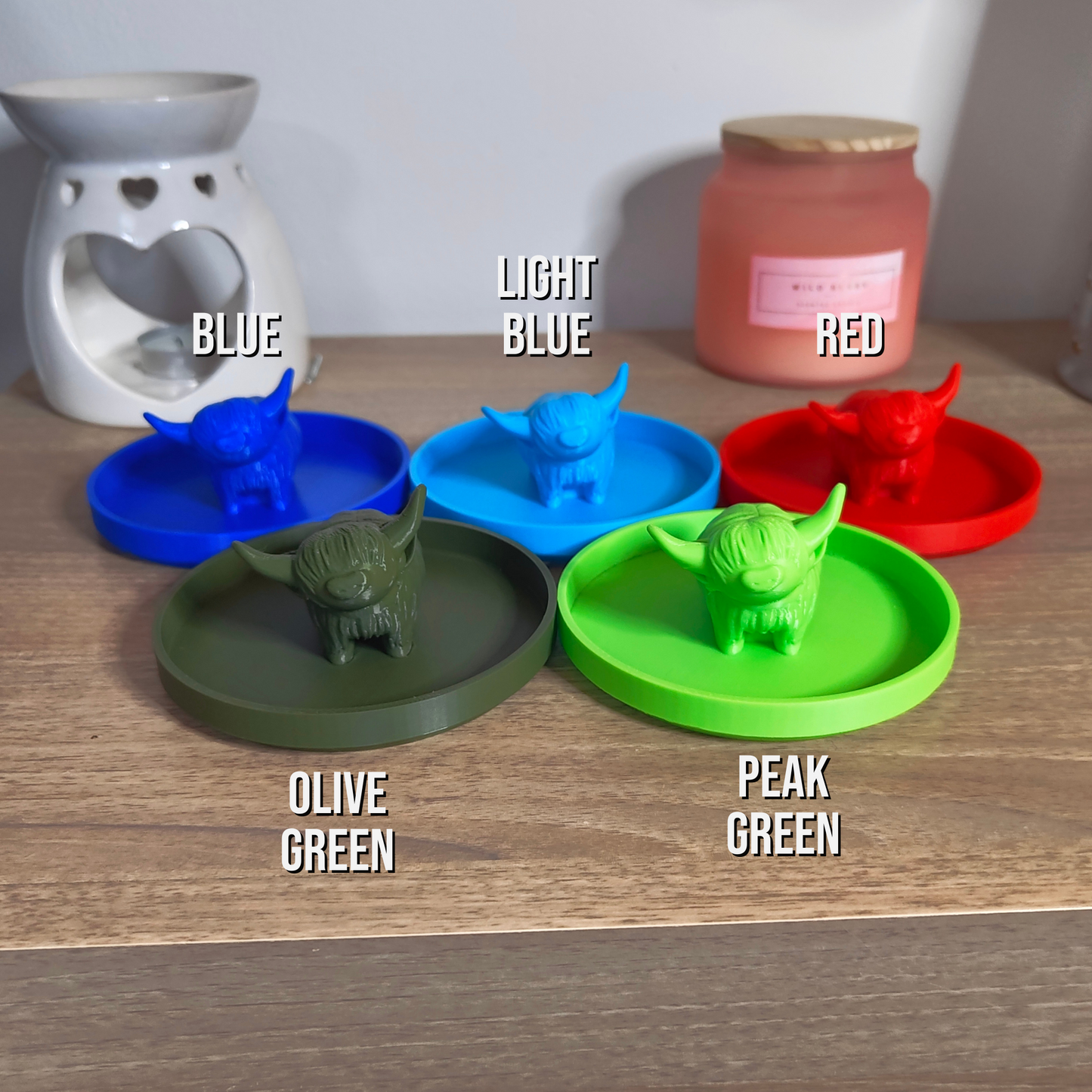 Highland cow Jewellery Ring Dish Organizer Holder | 3D Printed