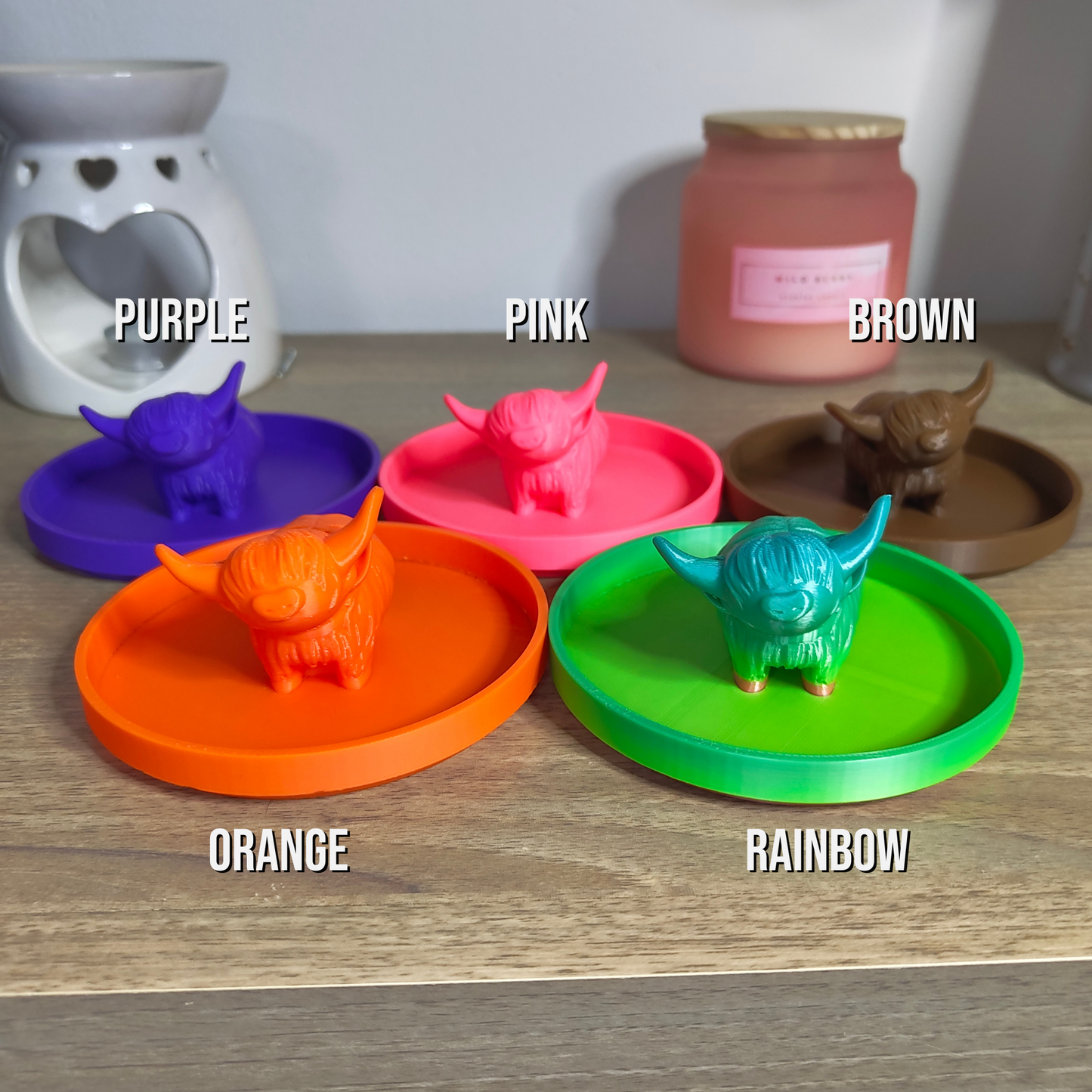 Highland cow Jewellery Ring Dish Organizer Holder | 3D Printed