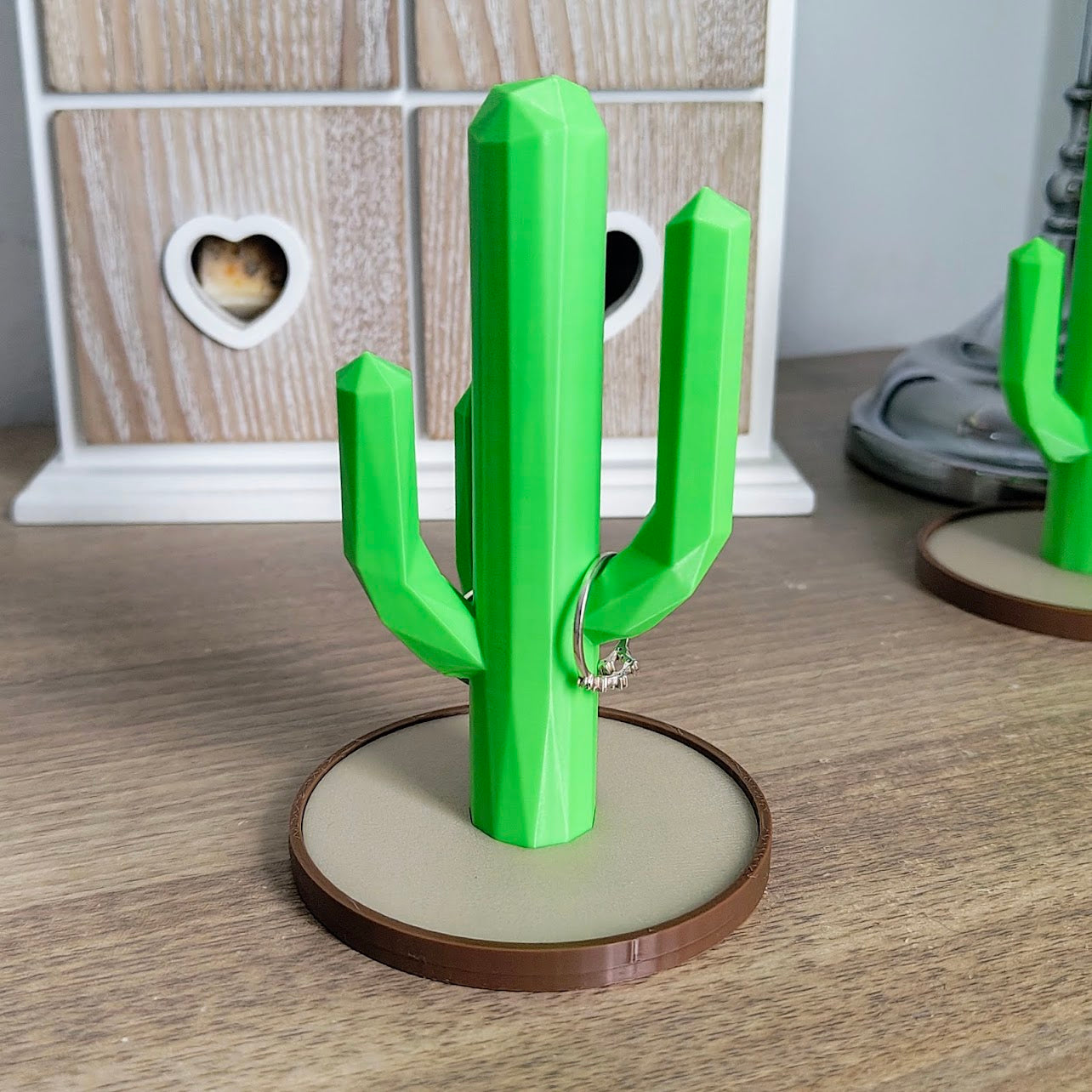 3D Printed Cactus Jewellery & Ring Holder with Tray