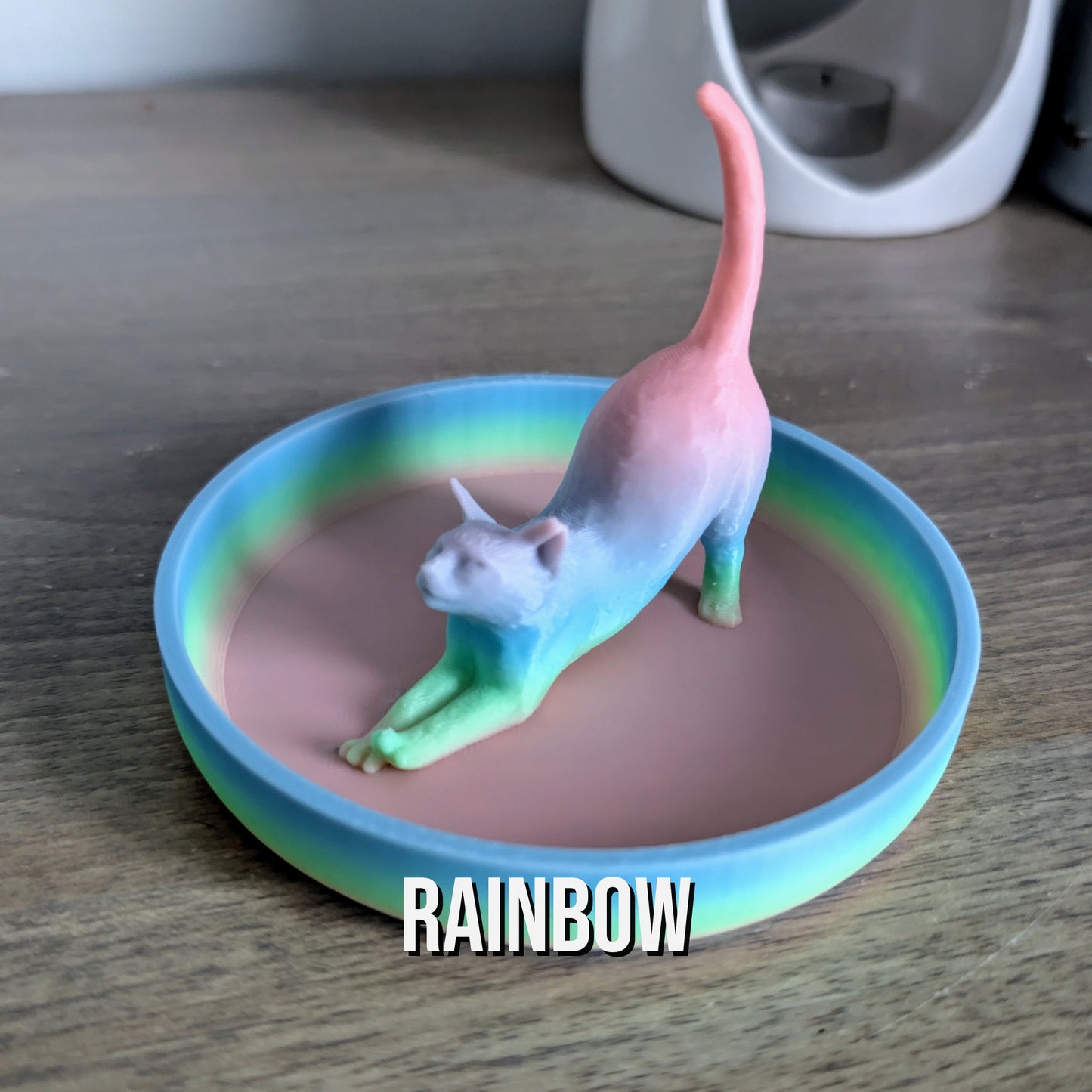 3D Printed Cat Jewellery Ring Dish Organizer Holder