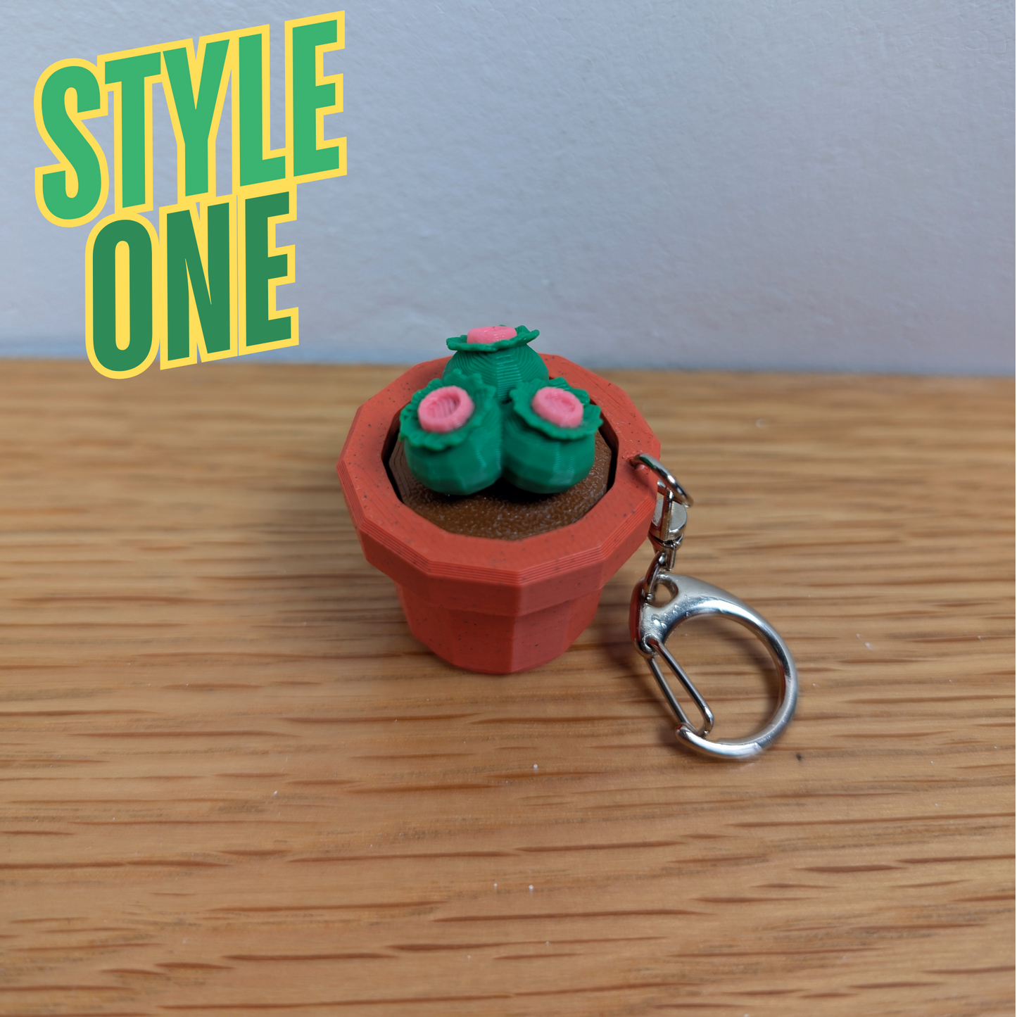 Clicky Fidget Plant Keychain – Stress Relief, Cute Succulent Toy, Fidget Keyring