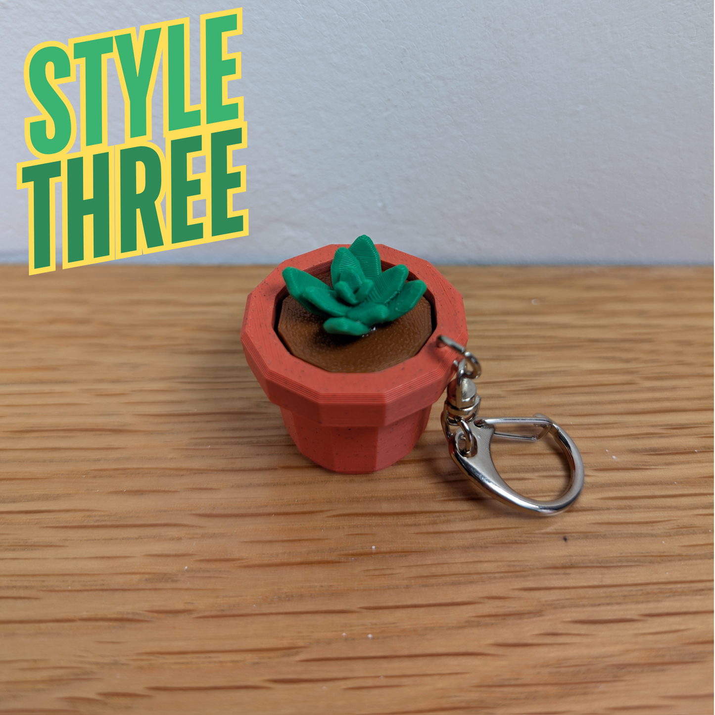 Clicky Fidget Plant Keychain – Stress Relief, Cute Succulent Toy, Fidget Keyring