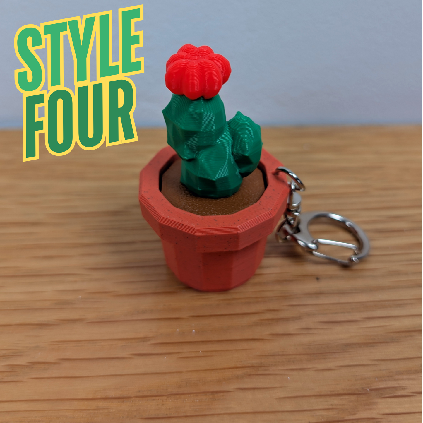 Clicky Fidget Plant Keychain – Stress Relief, Cute Succulent Toy, Fidget Keyring