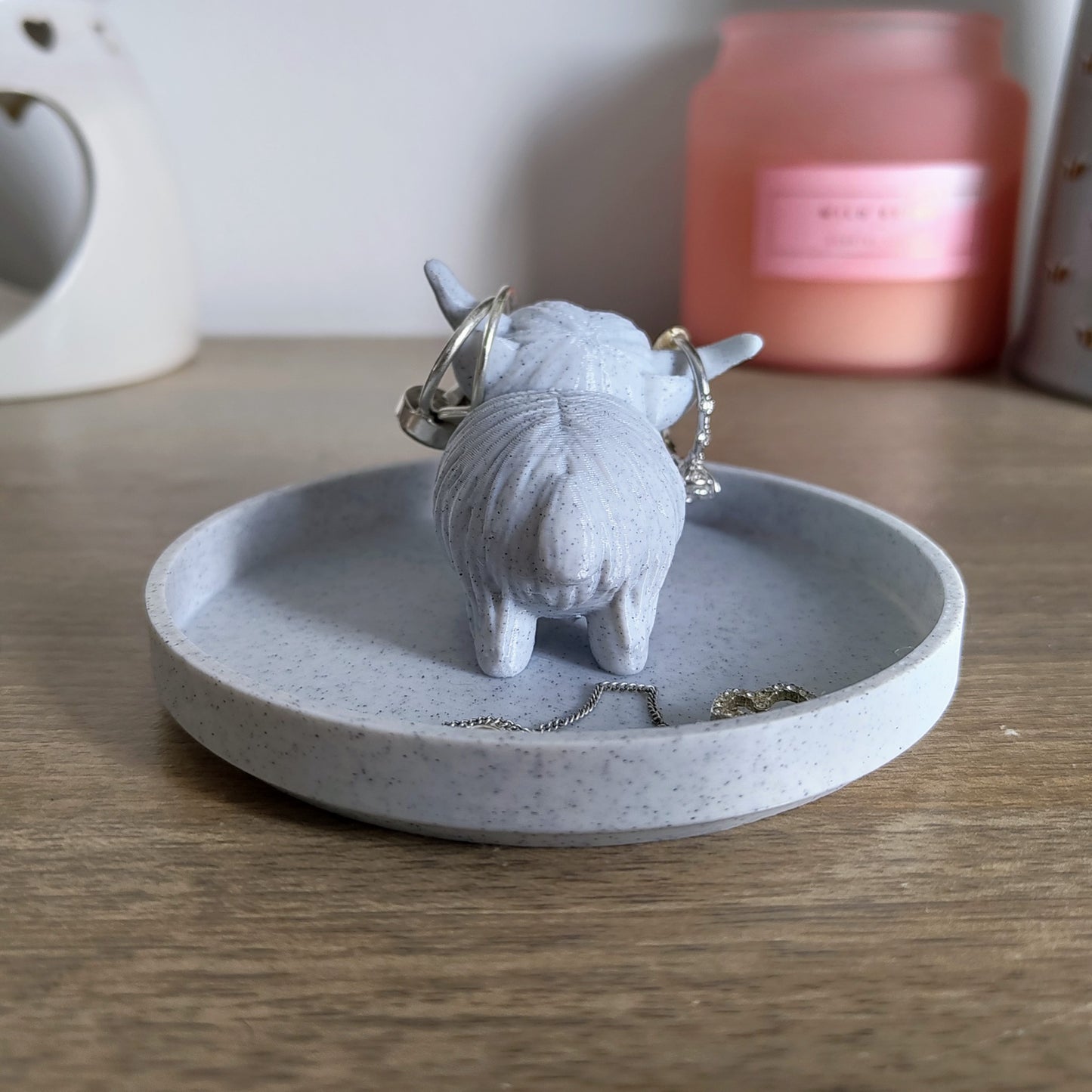 Highland cow Jewellery Ring Dish Organizer Holder | 3D Printed