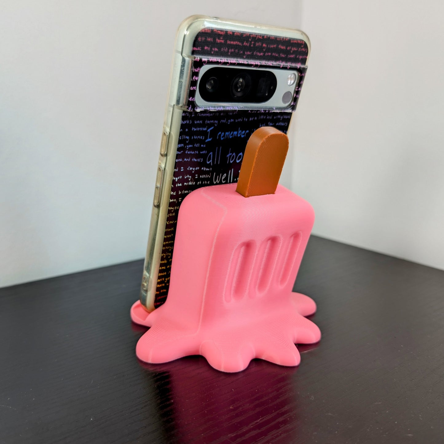 Melting Lollipop Phone Stand | Cute Candy Desk Accessory | 3D Printed Gift | Kawaii Phone Holder | Drippy Aesthetic Stand
