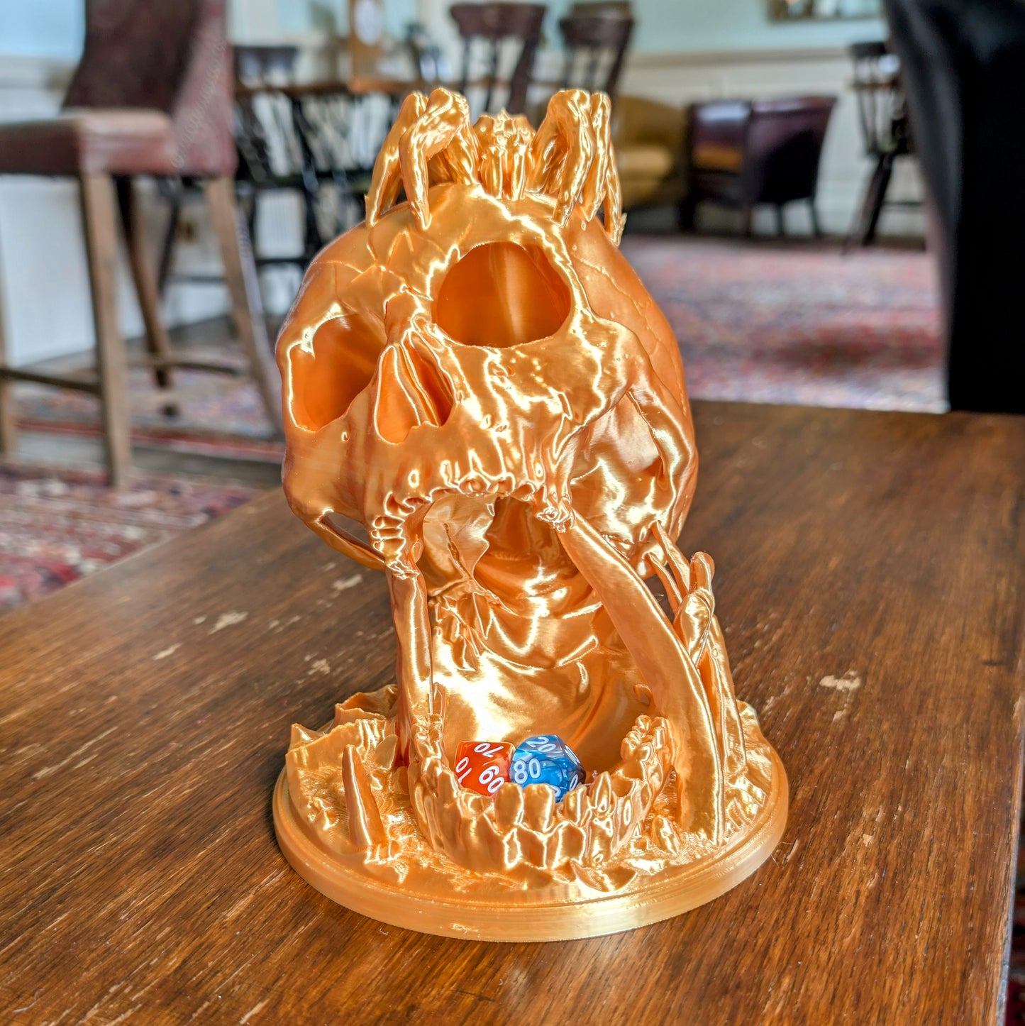 Skull Dice Tower for DnD | Gothic Tabletop Gaming Accessory