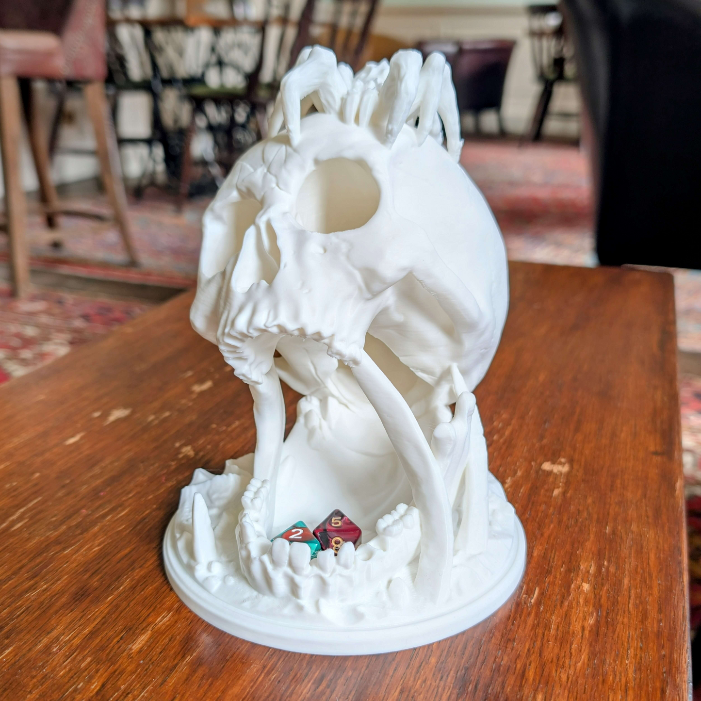 Skull Dice Tower for DnD | Gothic Tabletop Gaming Accessory