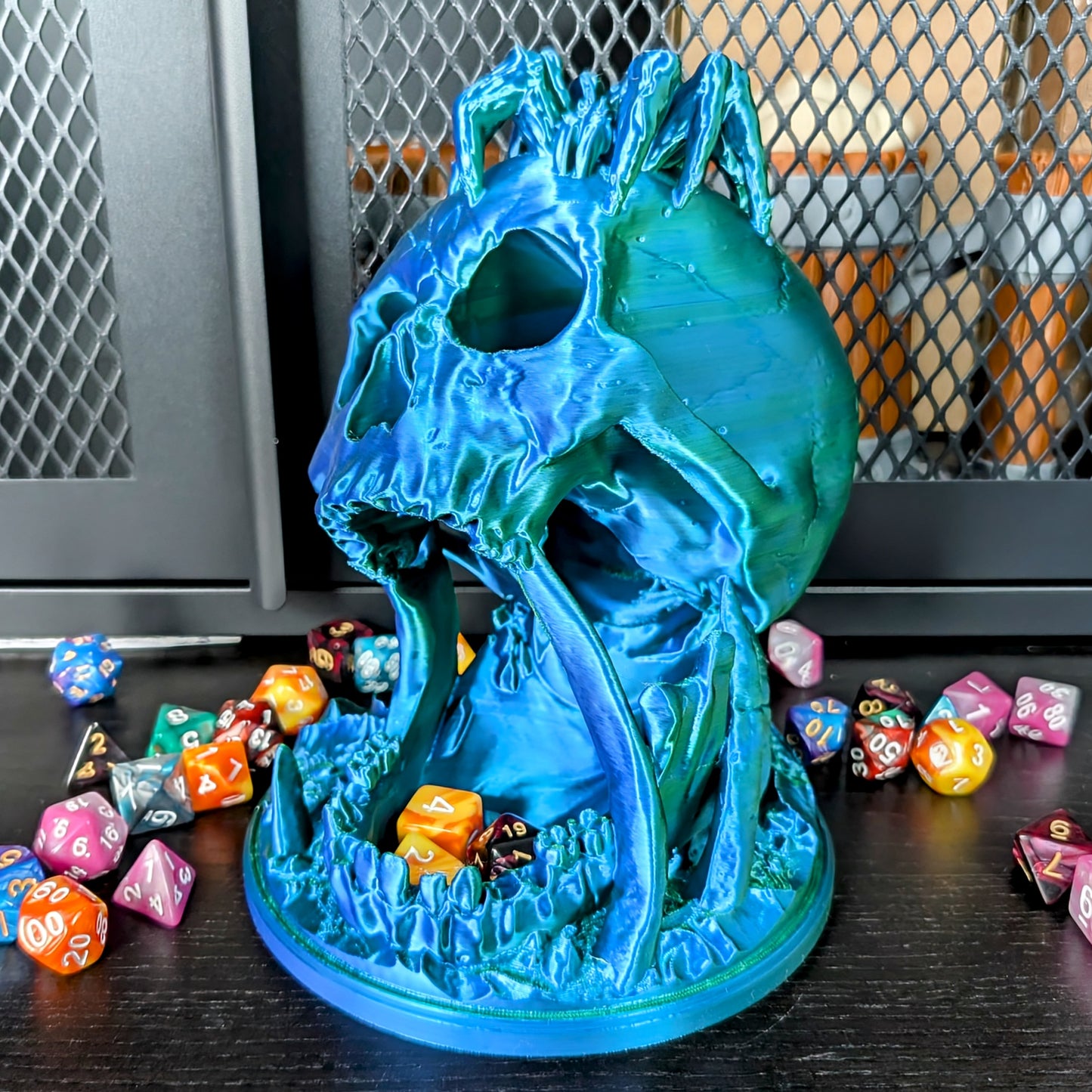 Skull Dice Tower for DnD | Gothic Tabletop Gaming Accessory
