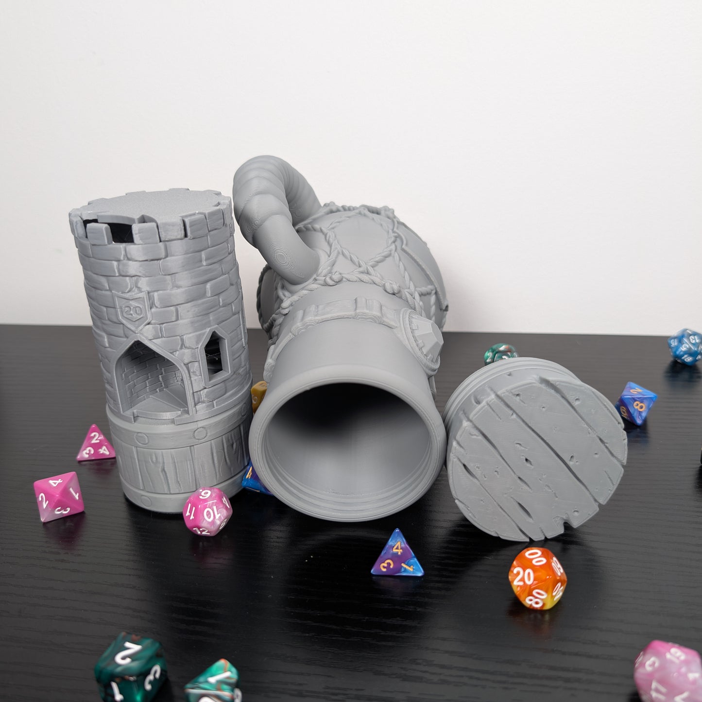 Wizard DnD Mug Dice Tower | 3-in-1 Can Holder, Dice Box & Paintable RPG Gift | 3D Printed | TTRPG Accessory