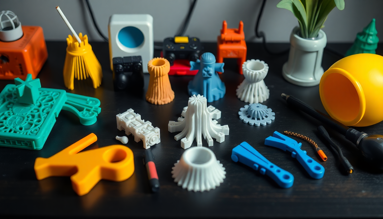 Exemplo de peças impressas em 3D