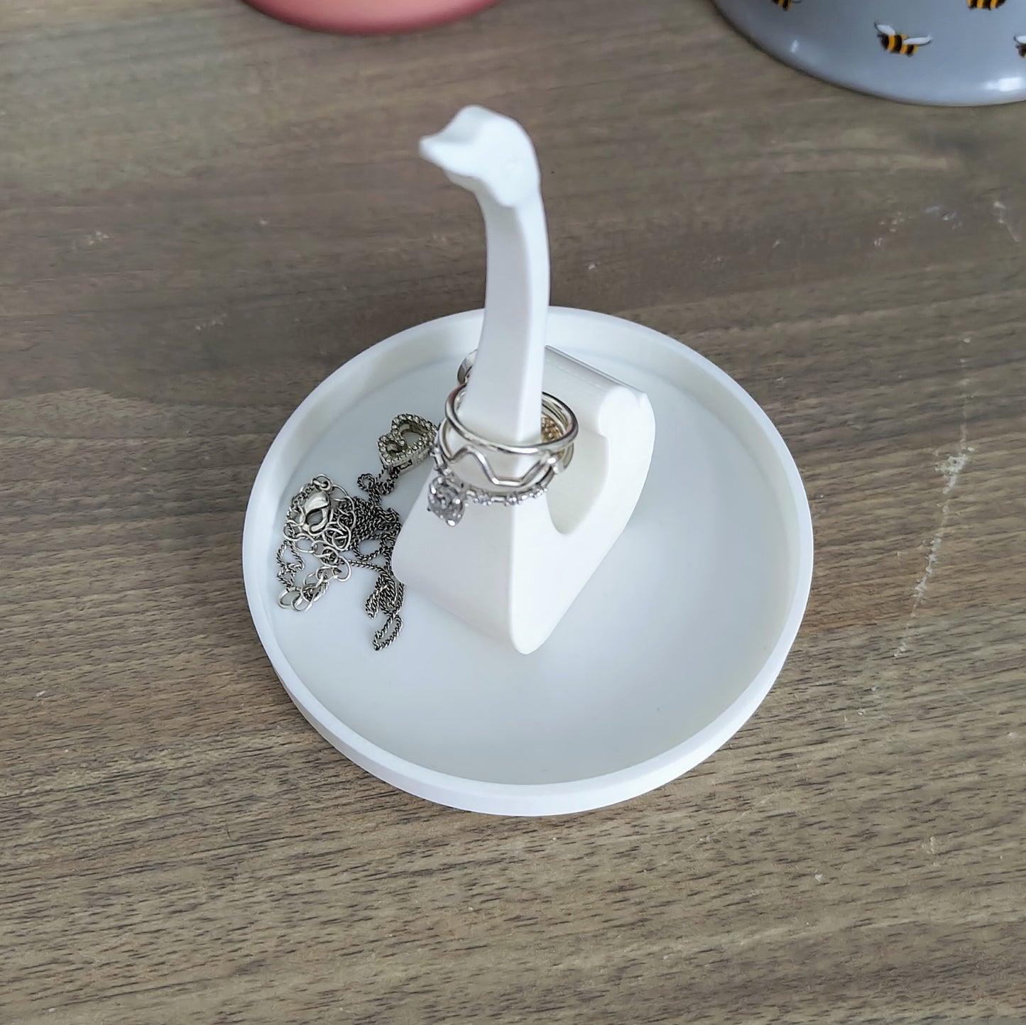 3D Printed Swan Jewellery Ring Dish Organizer Holder