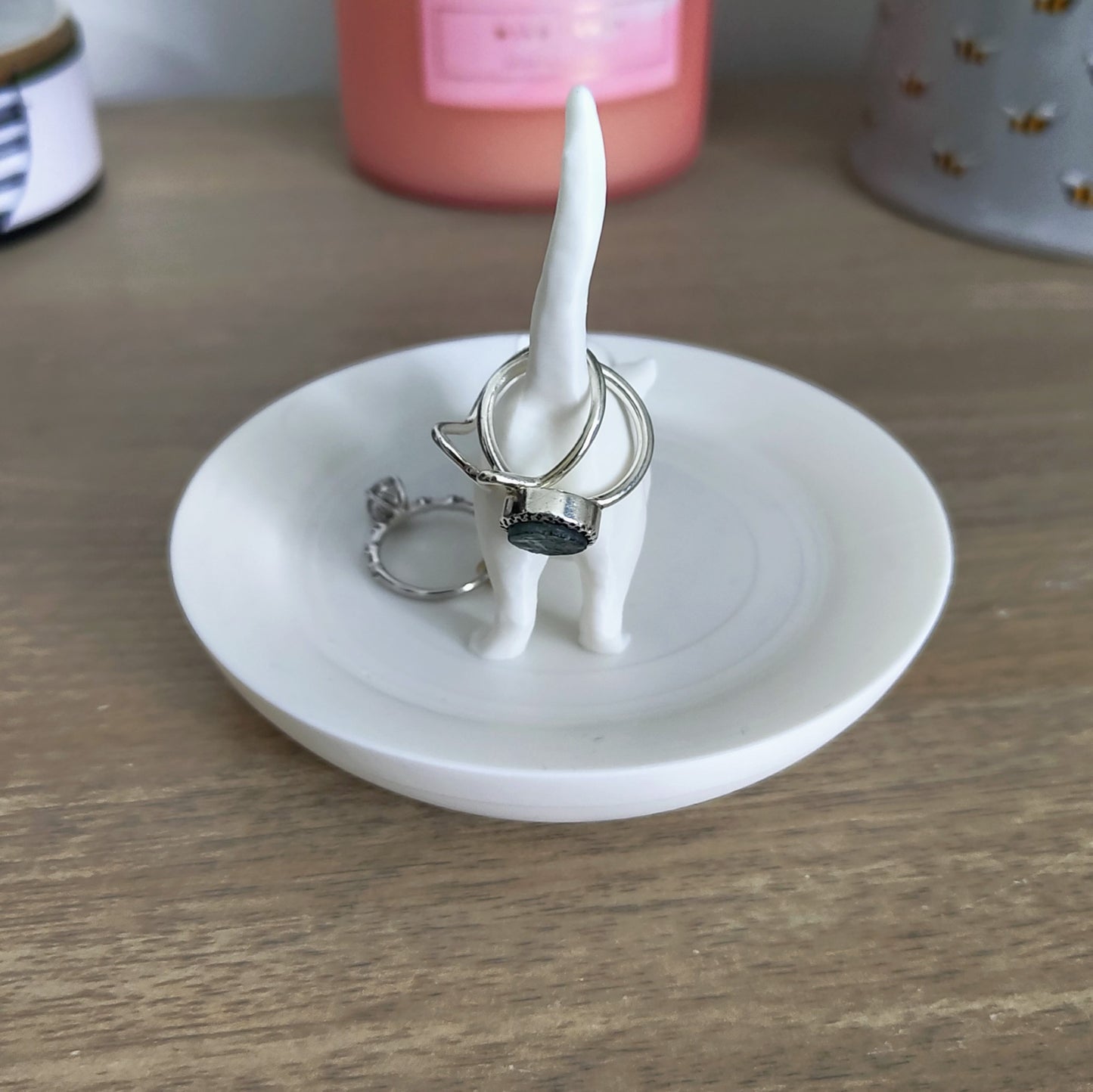 3D Printed Cat Jewellery Ring Dish Organizer Holder