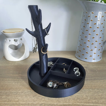 3D Printed Jewellery Organizer with Tray & Tree Display