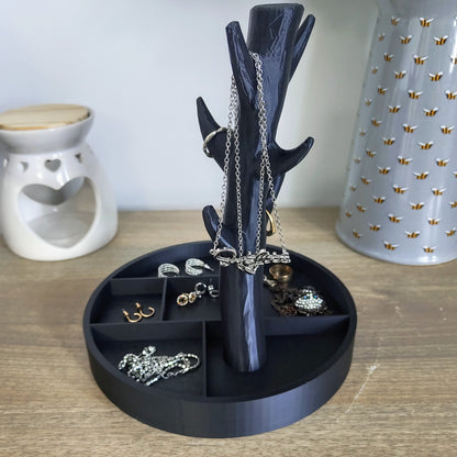 3D Printed Jewellery Organizer with Tray & Tree Display