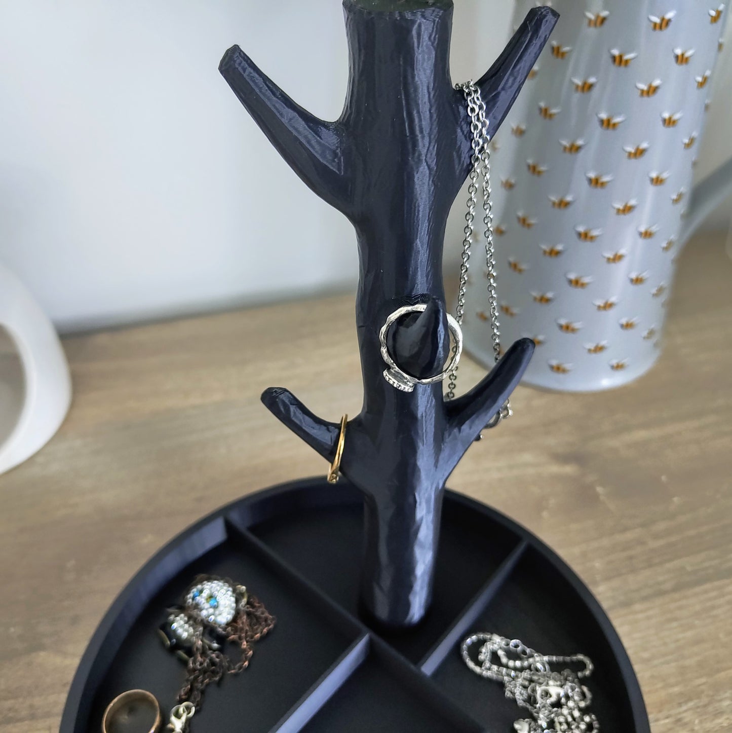 3D Printed Jewellery Organizer with Tray & Tree Display