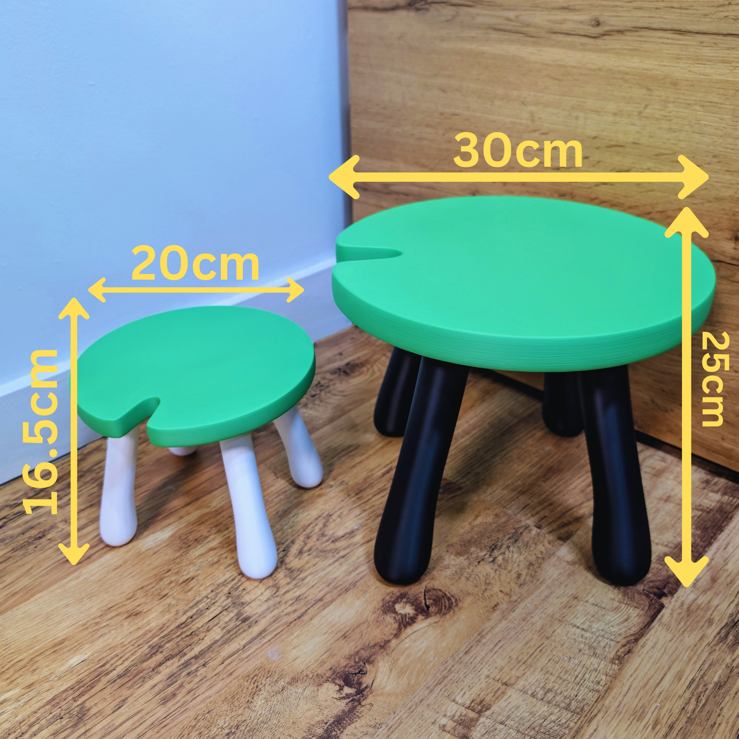 3D Printed Lily Pad Plant Stool – Strong DIY Nature-Inspired Stand with Felt Pads | Quirky Indoor Plant Display | 20cm & 30cm Sizes
