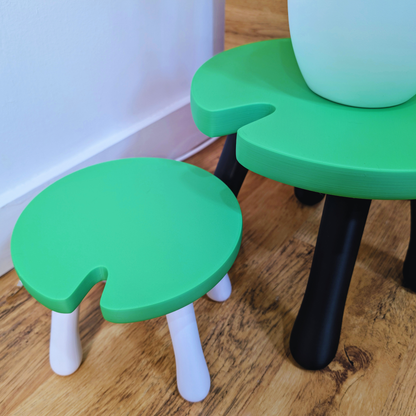 3D Printed Lily Pad Plant Stool – Strong DIY Nature-Inspired Stand with Felt Pads | Quirky Indoor Plant Display | 20cm & 30cm Sizes