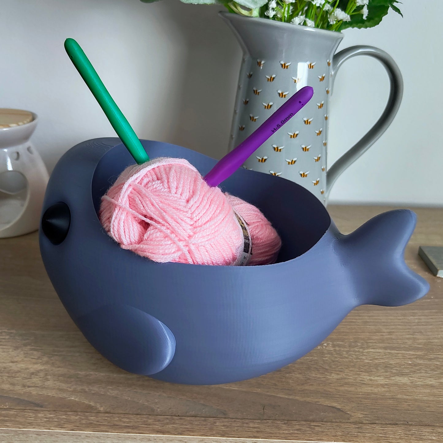 3D Printed Shark Yarn Bowl - Perfect Crochet Companion!