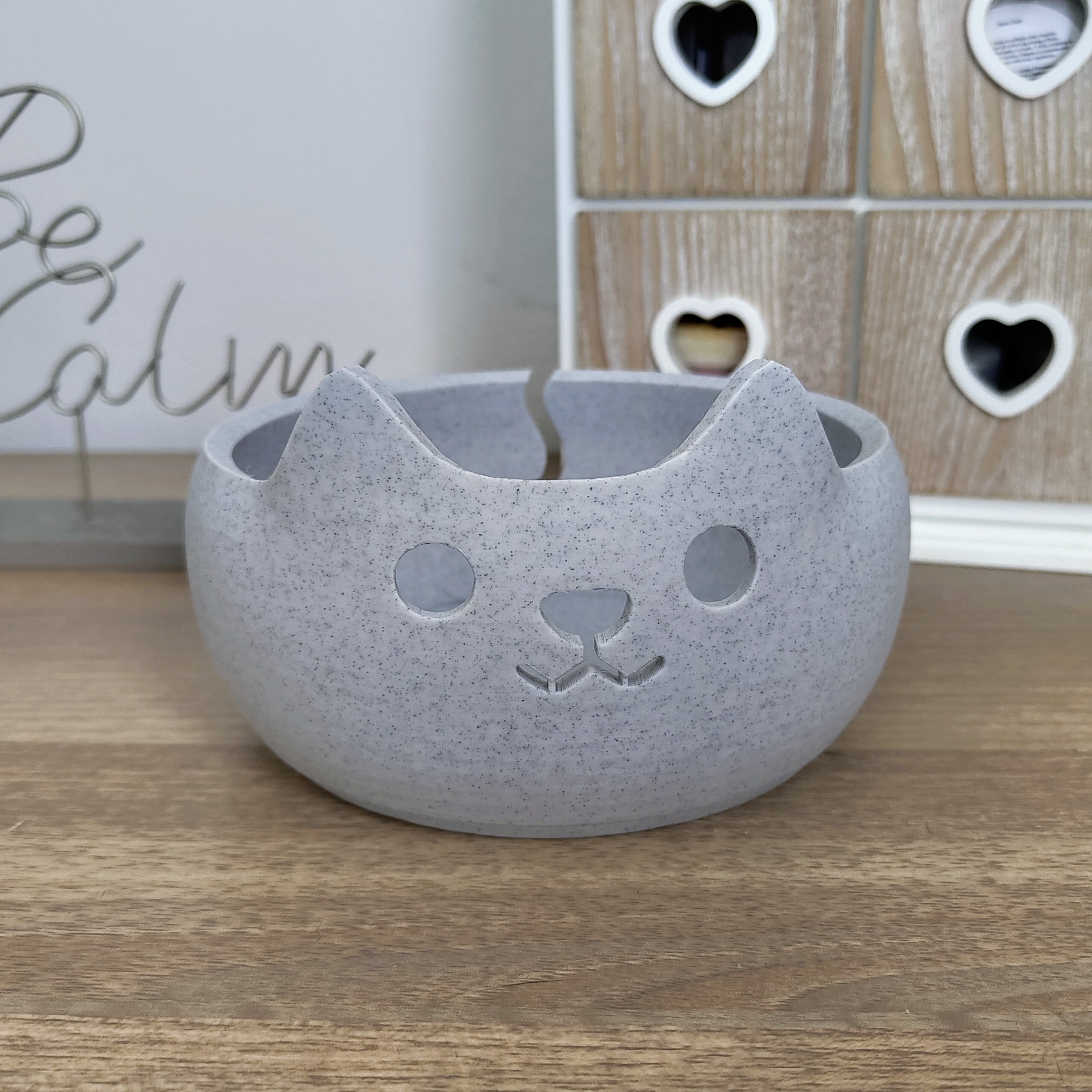 CUSTOM ORDER-Light Gray Cat hotsell Yarn Bowl