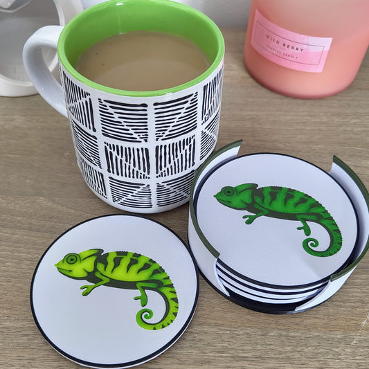 Colour-Shifting Coasters! 3D Printed Chameleon Design (Set of 4)