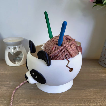 Cute Panda Yarn & Crochet Bowl – Adorable Knitting & Crochet Organiser