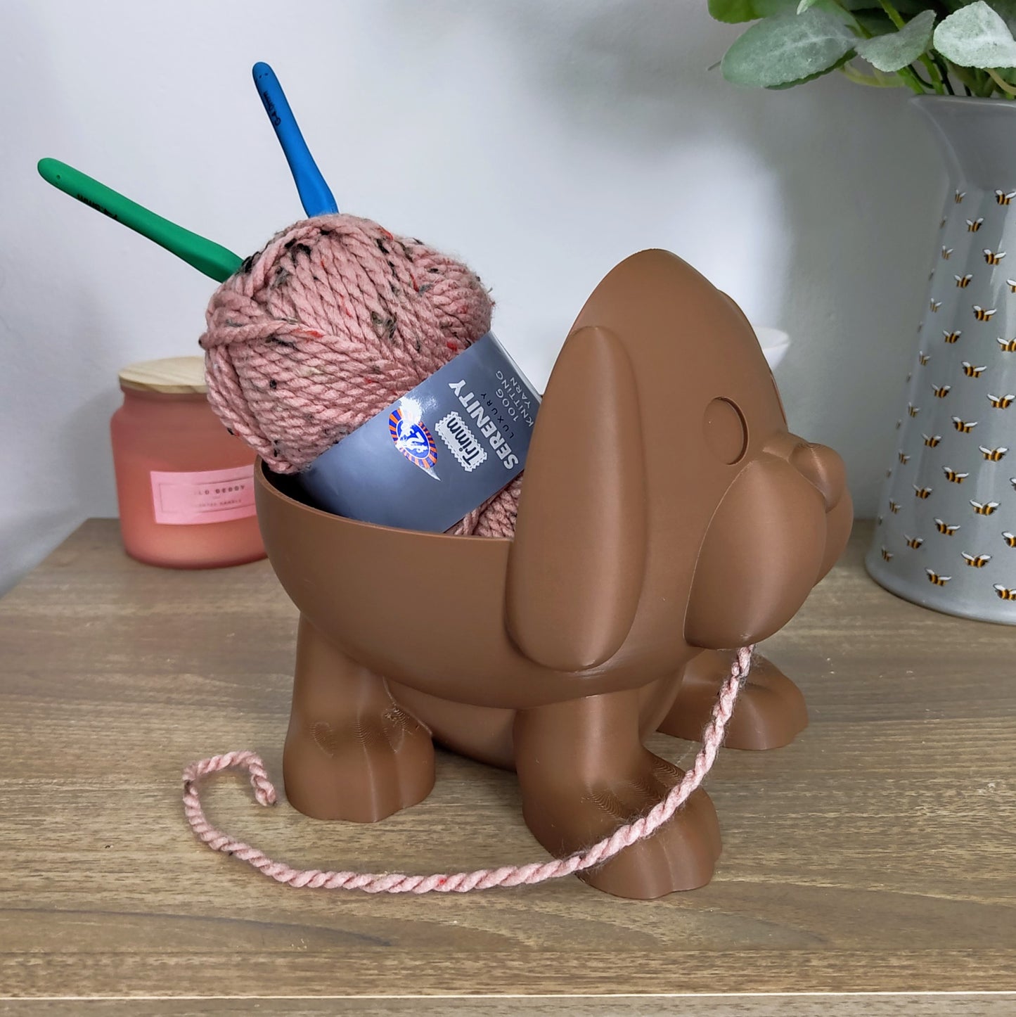 Large Dog Yarn & Crochet Bowl – Cute Knitting Companion