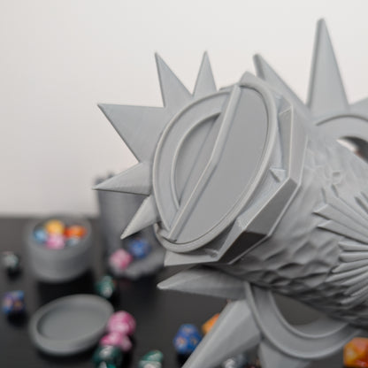 Paladin DnD Mug Dice Tower | 3-in-1 Can Holder, Dice Box & Paintable RPG Gift | 3D Printed | TTRPG Accessory