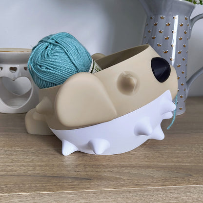 Pufferfish Yarn & Crochet Bowl - Fun Crochet Organizer! | 3D Printed