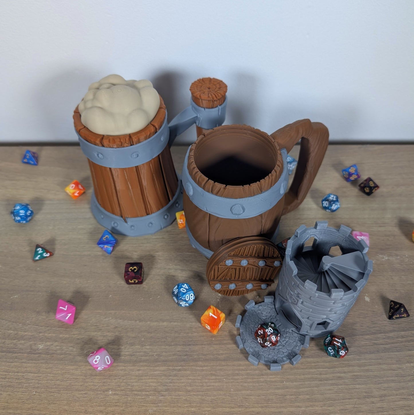 Tavern Mug Dice Tower & Can Holder – Perfect for Tabletop RPGs