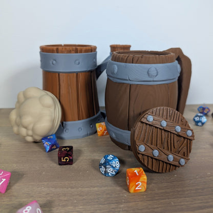 Tavern Mug Dice Tower & Can Holder – Perfect for Tabletop RPGs