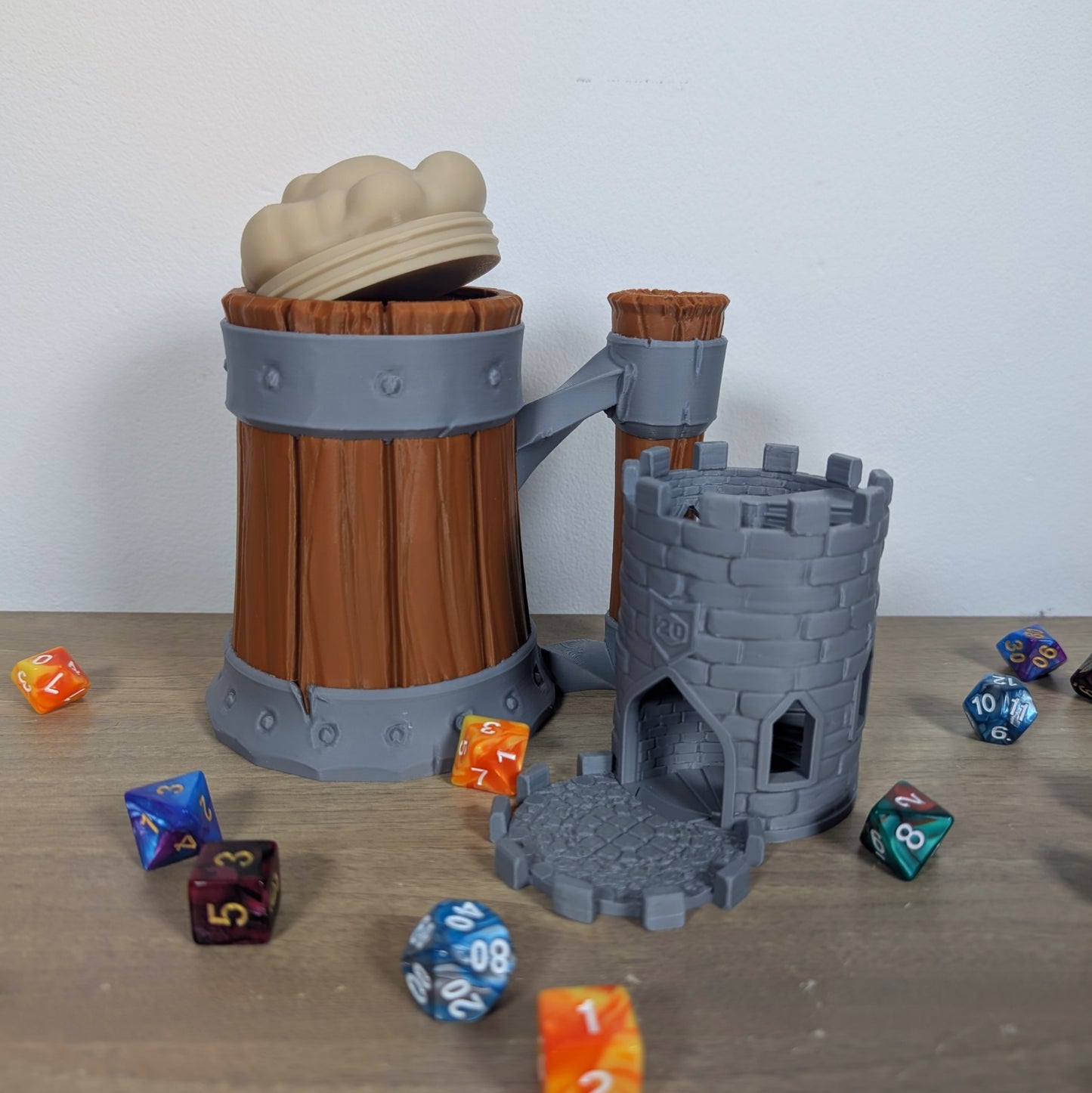 Tavern Mug Dice Tower & Can Holder – Perfect for Tabletop RPGs