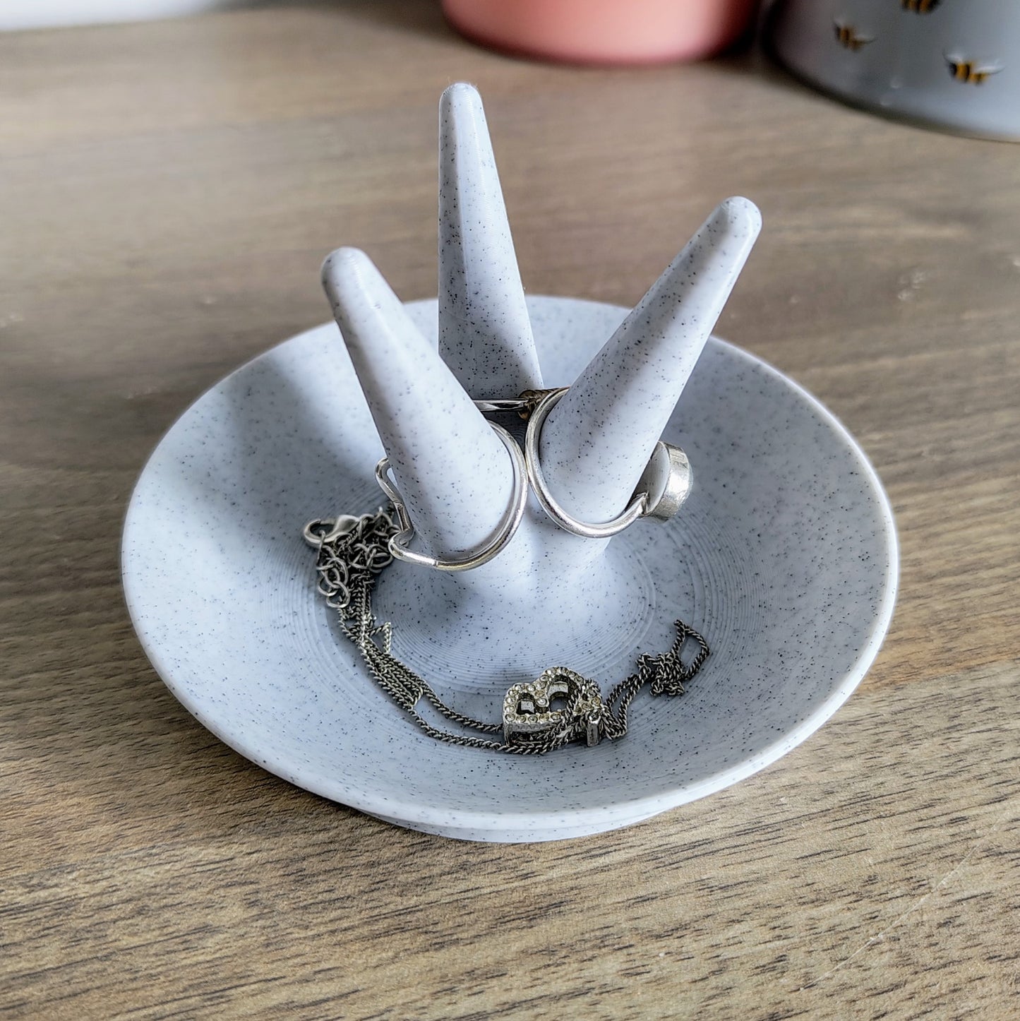 Triple Jewellery Ring Dish Organizer Holder | 3D Printed