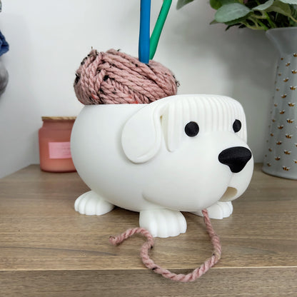 Cute Dog Yarn & Crochet Bowl – Perfect Knitting & Crochet Companion